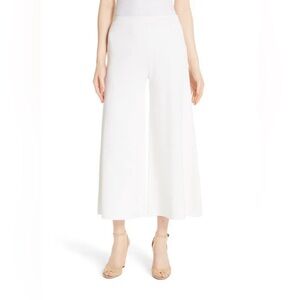 THEORY Wide Leg White Cropped Pants